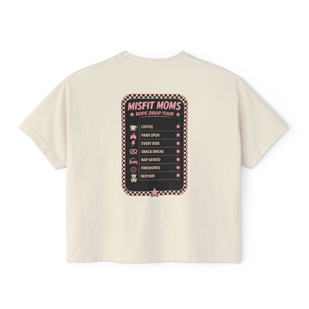Misfit Moms Rope Drop Tour Tee | Boxy Crop T-Shirt