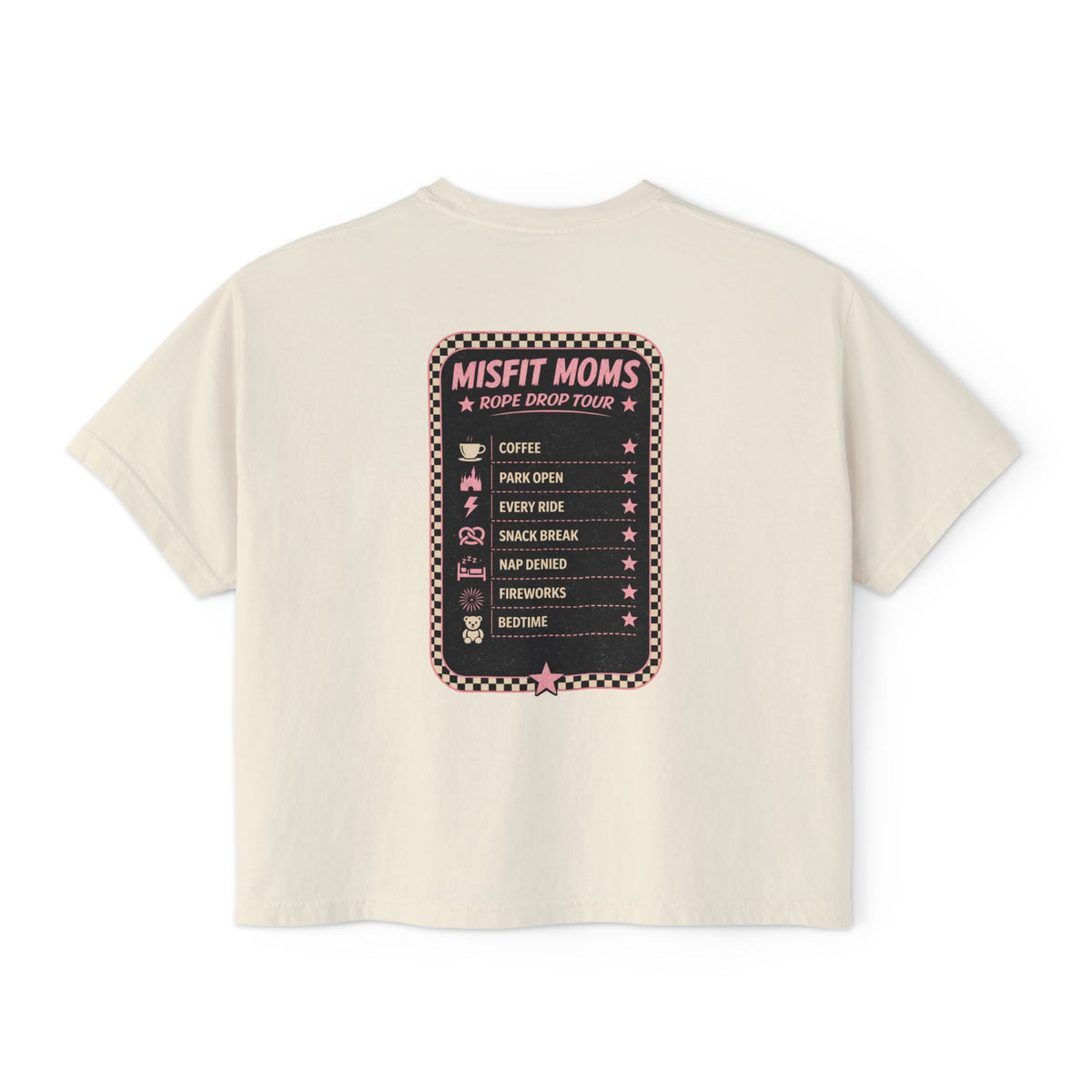 Misfit Moms Rope Drop Tour Tee | Boxy Crop T-Shirt
