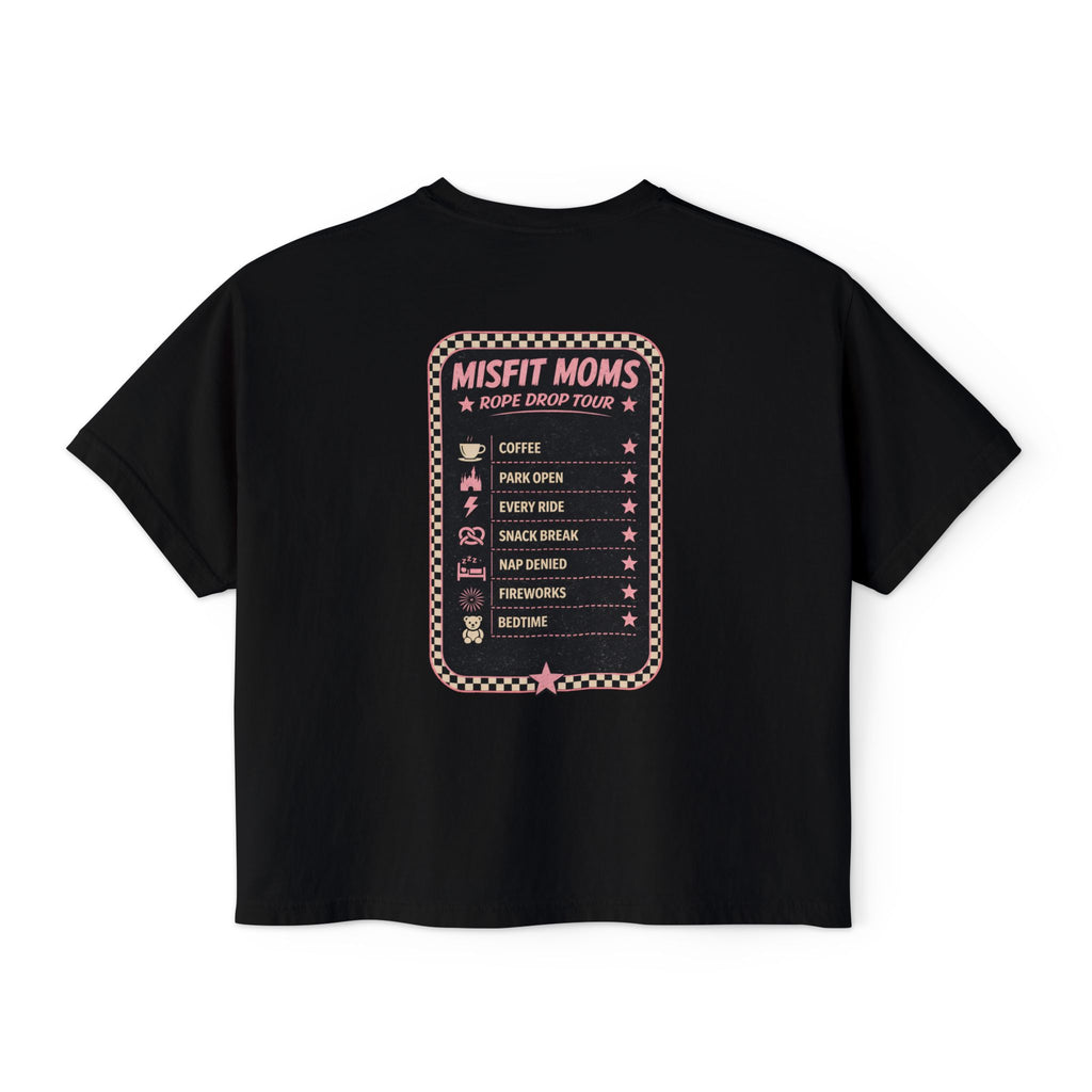 Misfit Moms Rope Drop Tour Tee | Boxy Crop T-Shirt