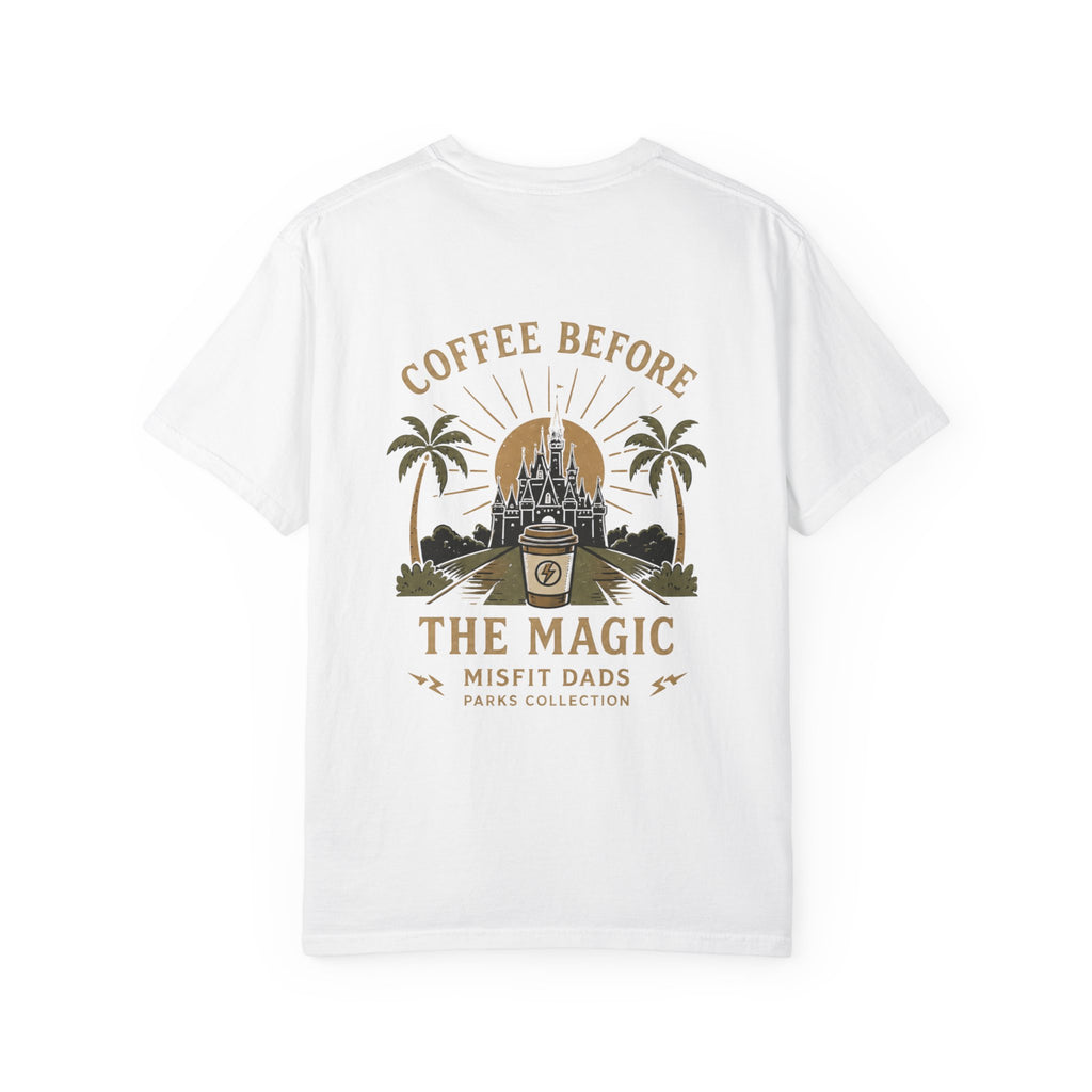 Coffee Before the Magic T-Shirt | Disney Castle Coffee Design