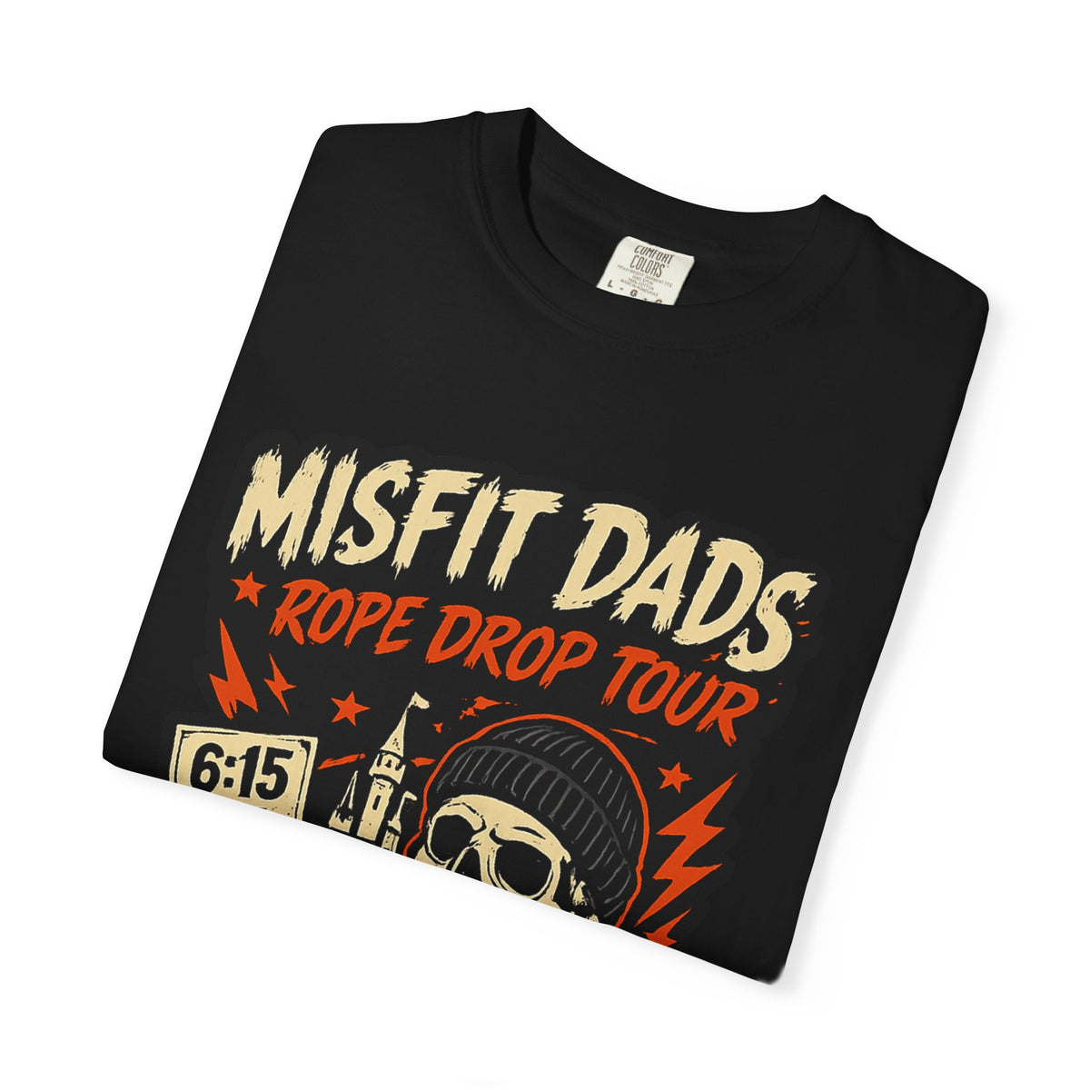 Misfit Dads Rope Drop Tour Shirt | Theme Park Dad Tee | Comfort Colors 1717 | Elder Emo Dad Gift | Pop Punk Family Vacation Shirt