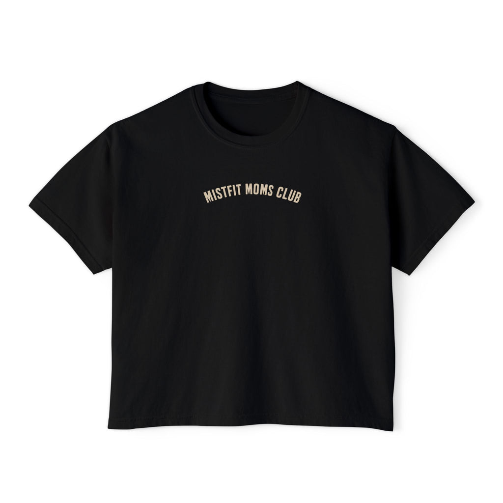 Misfit Moms Club | Too Much Caffeine, Too Little Time | Women's Boxy Crop Tee