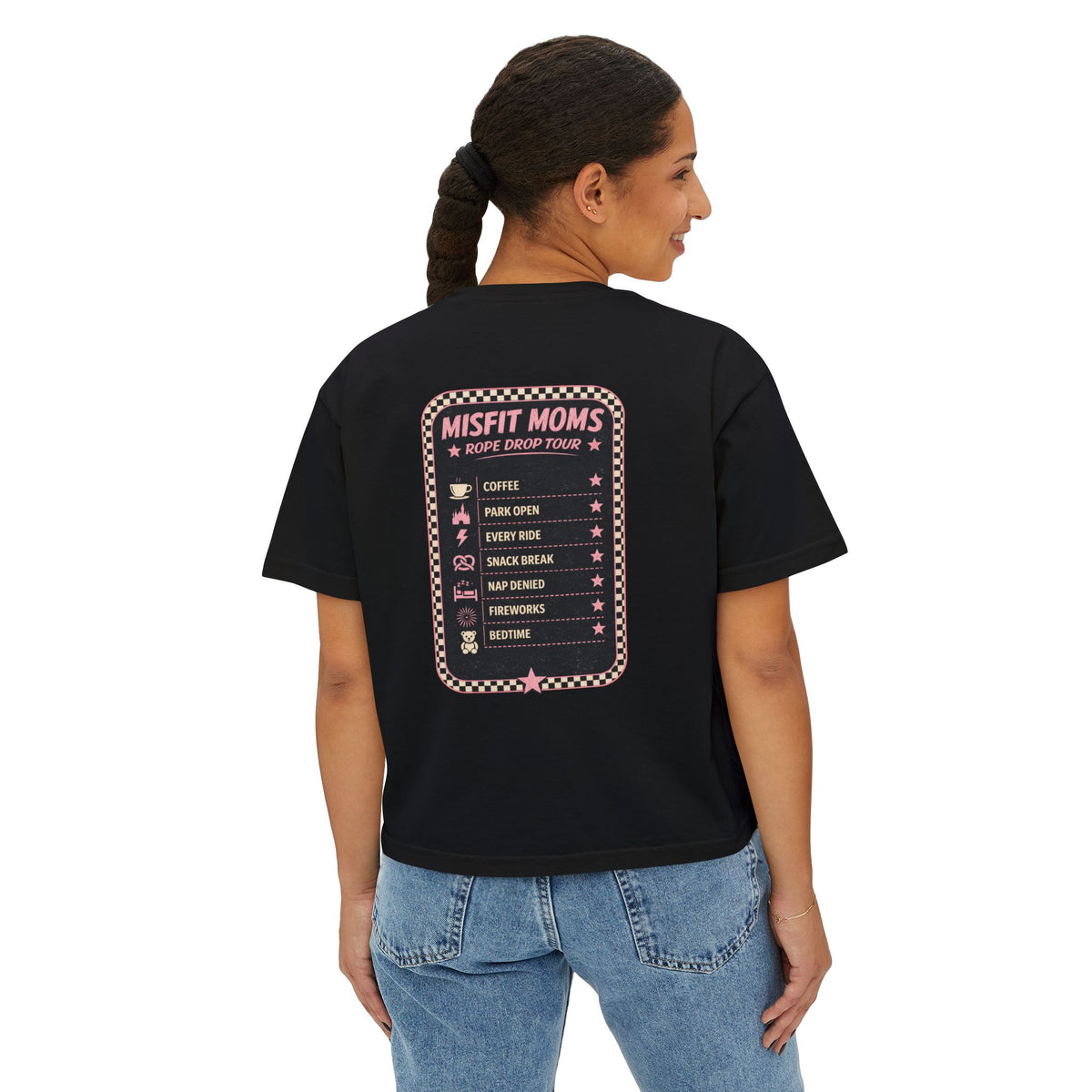 Misfit Moms Rope Drop Tour Tee | Boxy Crop T-Shirt