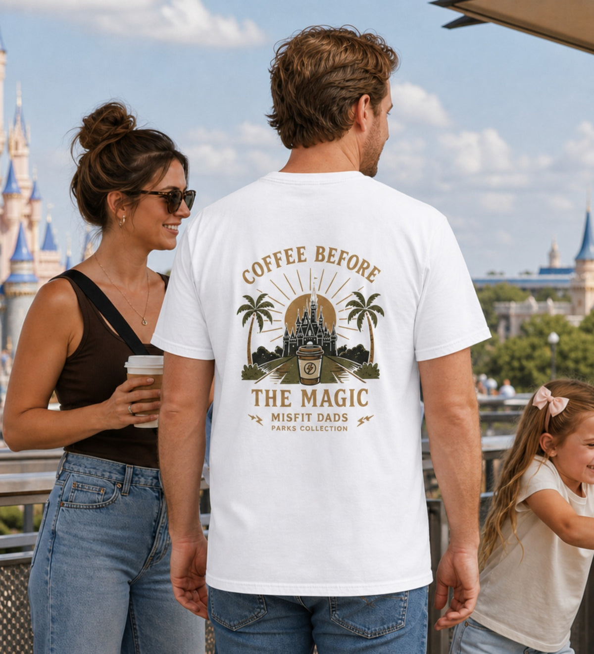 Coffee Before the Magic T-Shirt | Disney Castle Coffee Design