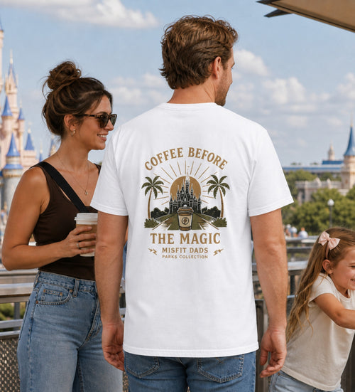 Coffee Before the Magic T-Shirt | Disney Castle Coffee Design