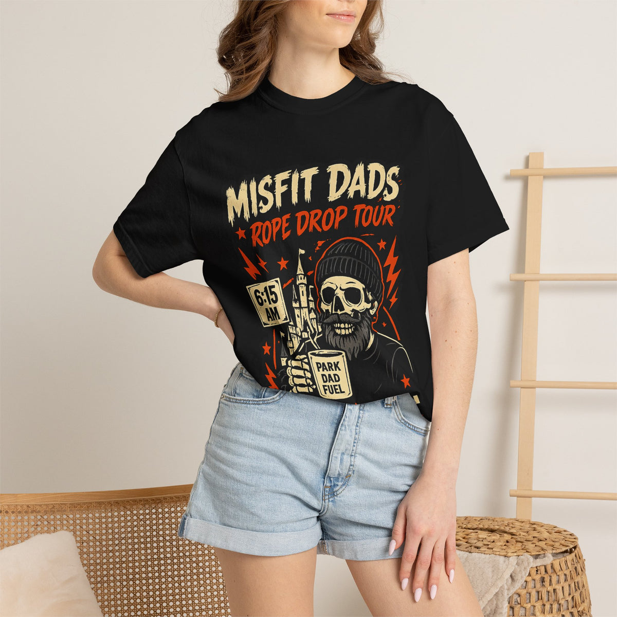 Misfit Dads Rope Drop Tour Shirt | Theme Park Dad Tee | Comfort Colors 1717 | Elder Emo Dad Gift | Pop Punk Family Vacation Shirt
