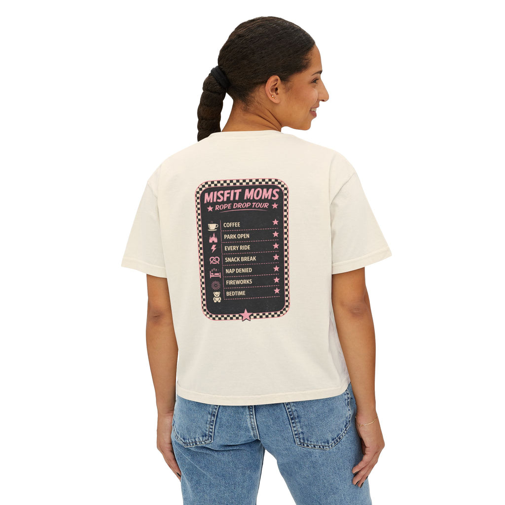 Misfit Moms Rope Drop Tour Tee | Boxy Crop T-Shirt